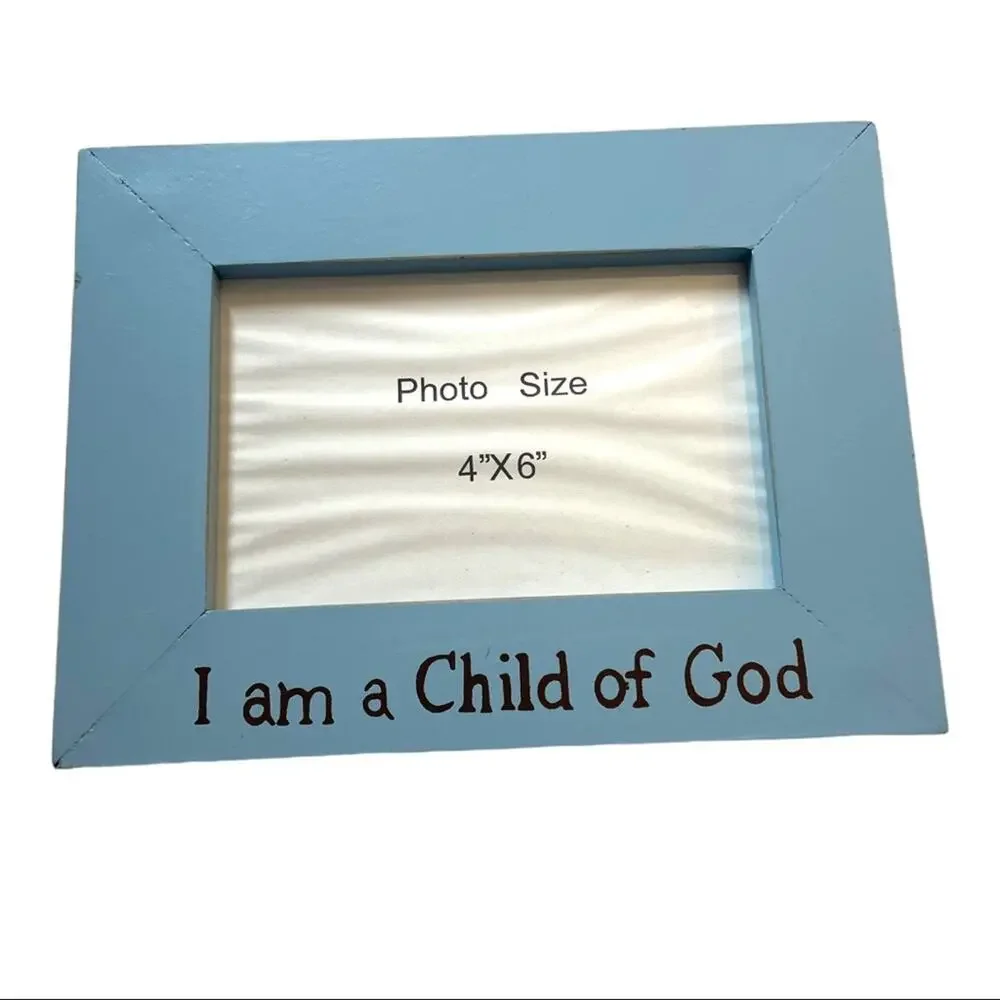 I am a Child of God Picture Frame Blue